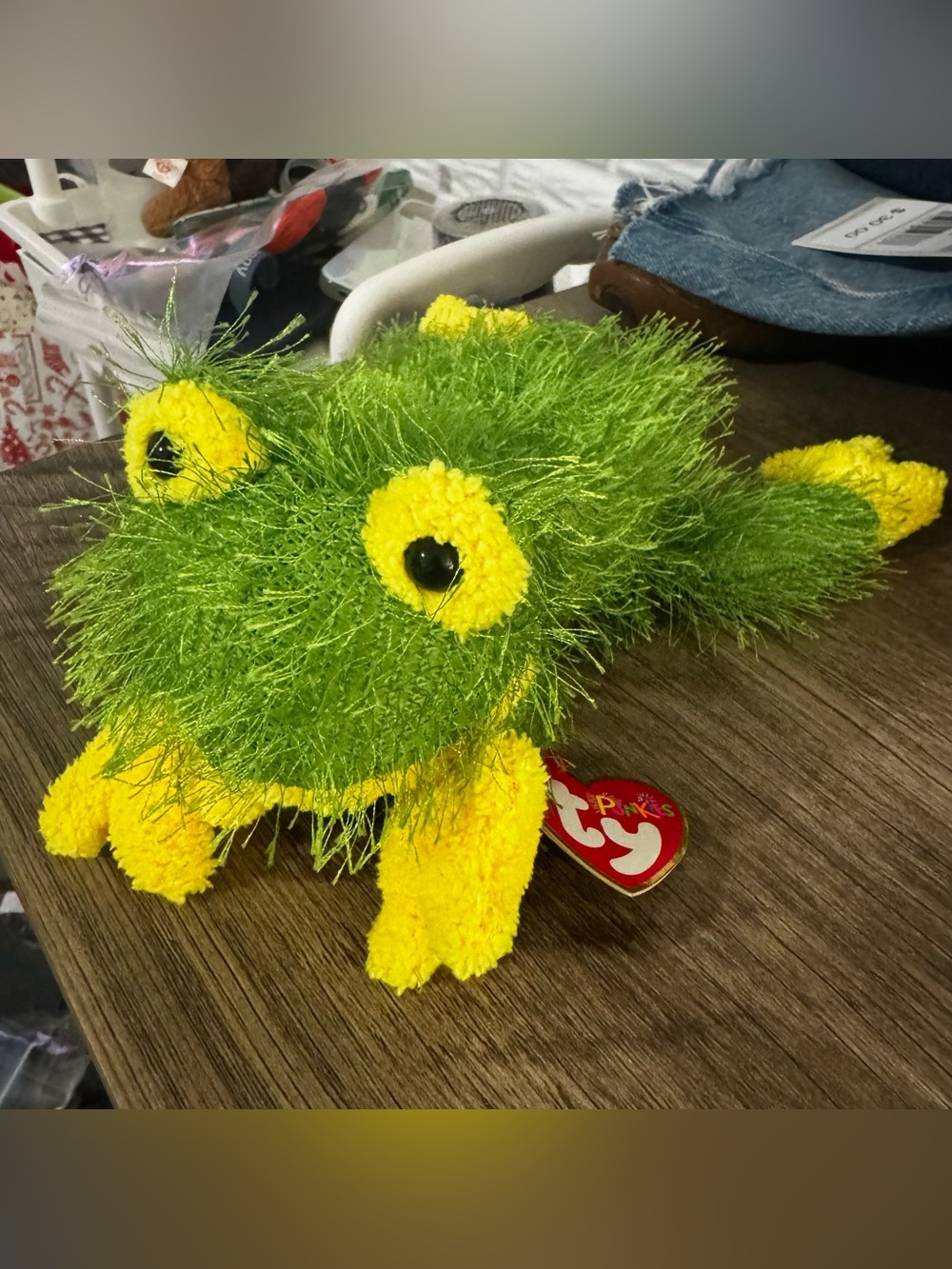 Ty Punkies Hopscotch The Frog Green Plush Stuffed Animal Beanie Toy